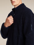 Men's Merino Blend 960 RealFleece™ High Pile Long Sleeve Zip Midnight Navy - 6