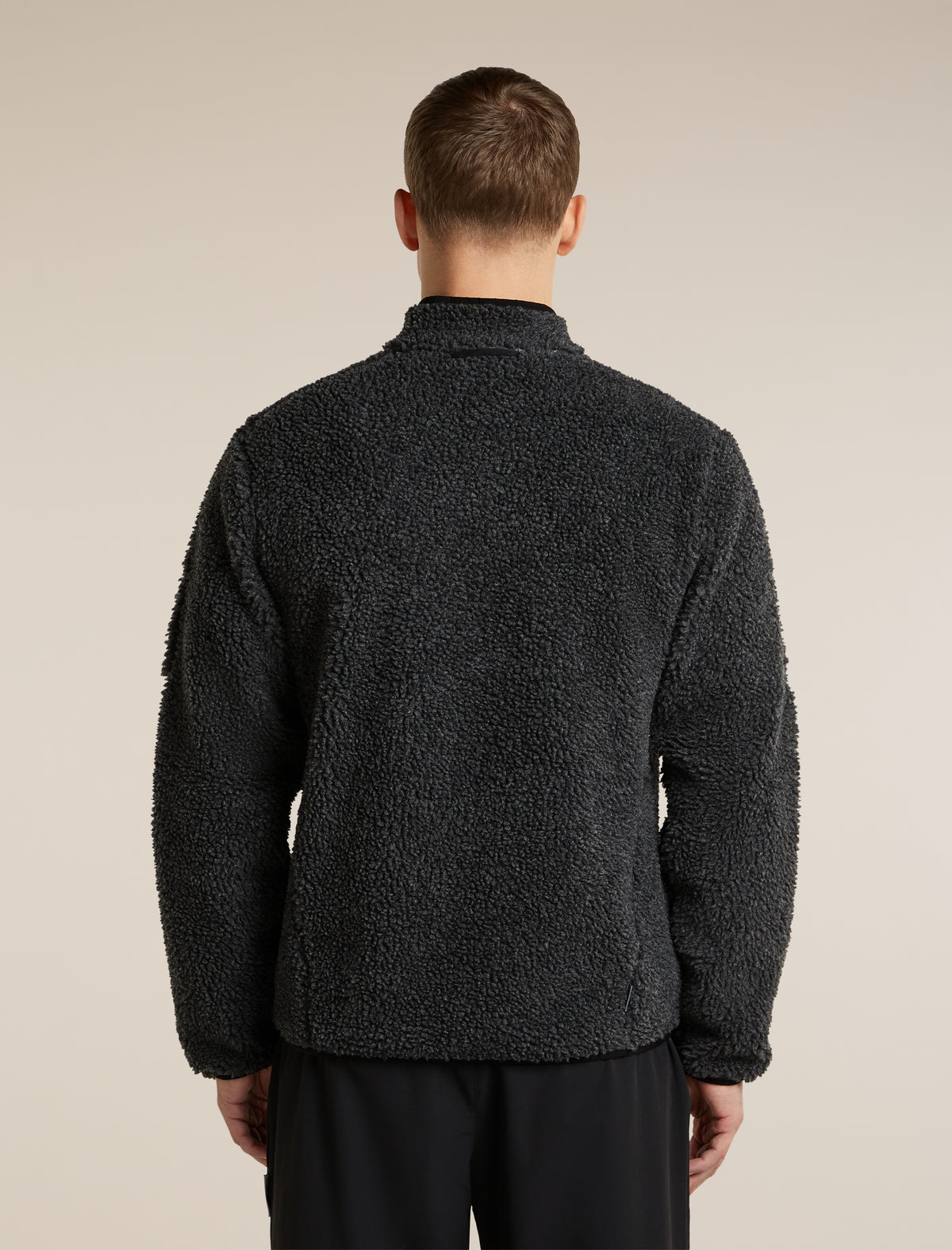 Men's Merino Blend 960 RealFleece™ High Pile Long Sleeve Zip Jet Heather/Black - 2