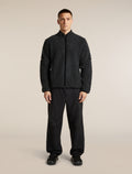 Men's Merino Blend 960 RealFleece™ High Pile Long Sleeve Zip Jet Heather/Black - 3