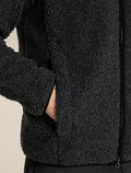 Men's Merino Blend 960 RealFleece™ High Pile Long Sleeve Zip Jet Heather/Black - 7