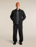 Men's Merino Blend 960 RealFleece™ High Pile Long Sleeve Zip Jet Heather/Black - 4