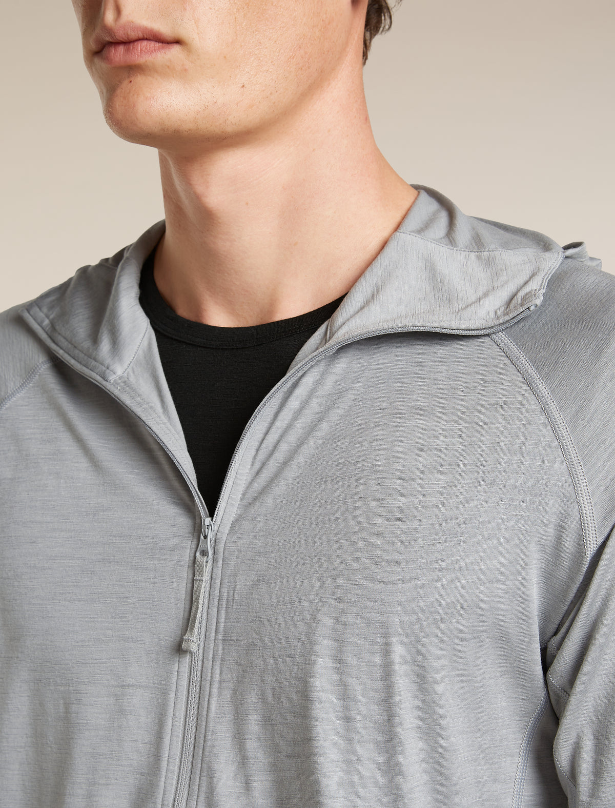 Men's 150 MerinoFine™ Ace Long Sleeve Zip Hoodie Proto Grey - 13