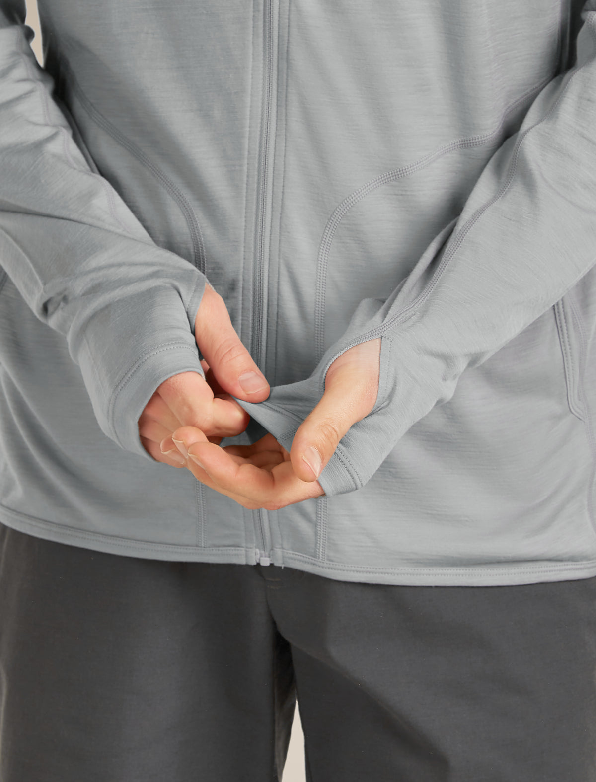 Men's 150 MerinoFine™ Ace Long Sleeve Zip Hoodie Proto Grey - 16