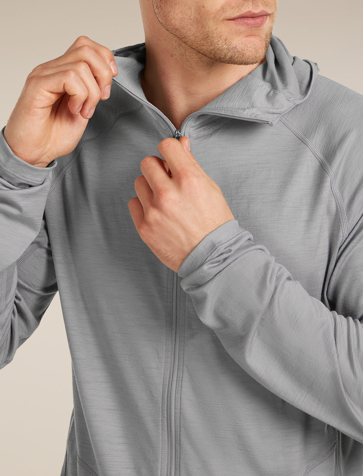 Men's 150 MerinoFine™ Ace Long Sleeve Zip Hoodie Proto Grey - 6