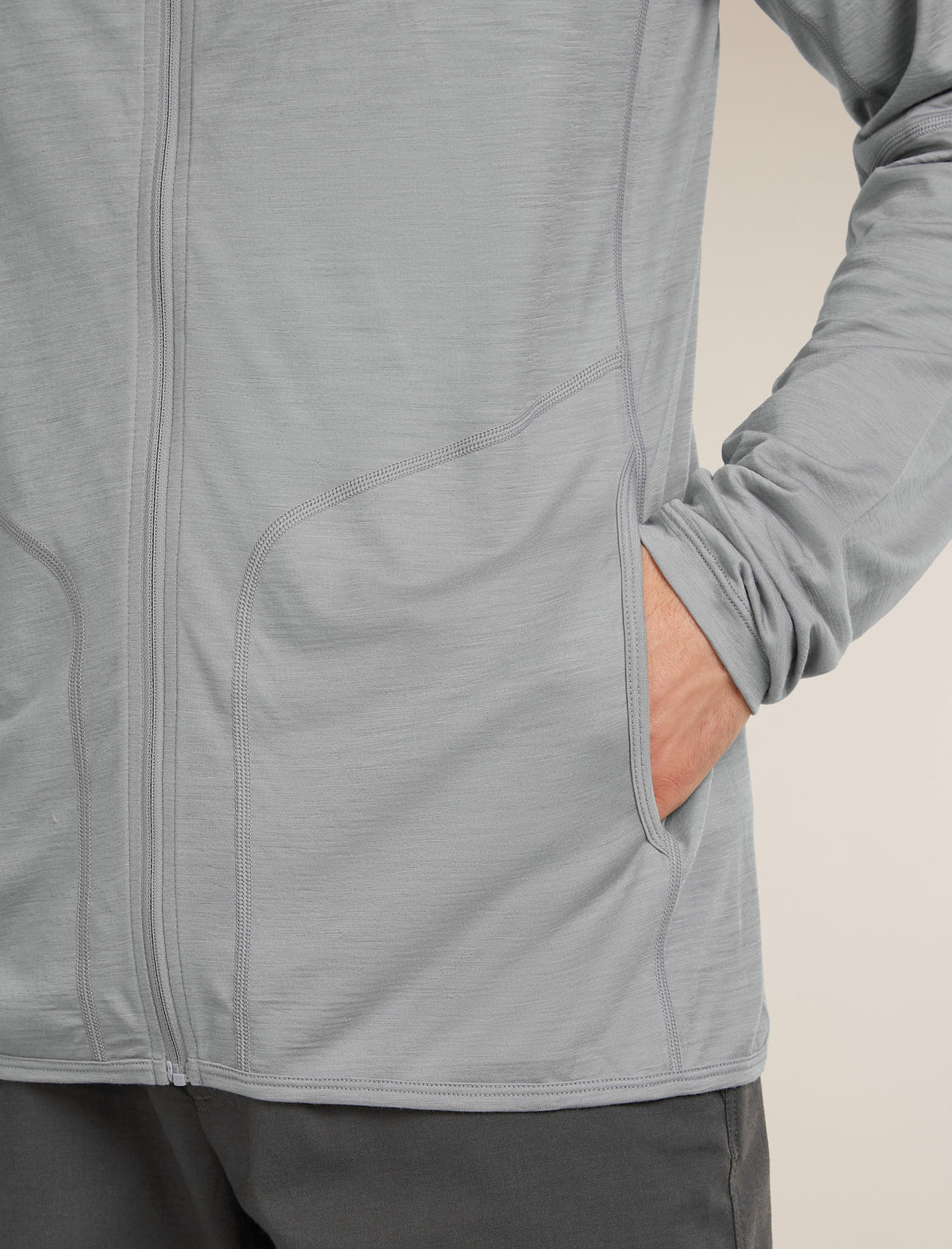 Men's 150 MerinoFine™ Ace Long Sleeve Zip Hoodie Proto Grey - 8