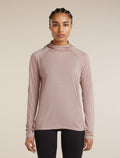 Women's 150 MerinoFine™ Ace Long Sleeve Hoodie Pink quartz - 1