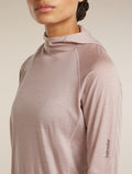 Women's 150 MerinoFine™ Ace Long Sleeve Hoodie Pink quartz - 5