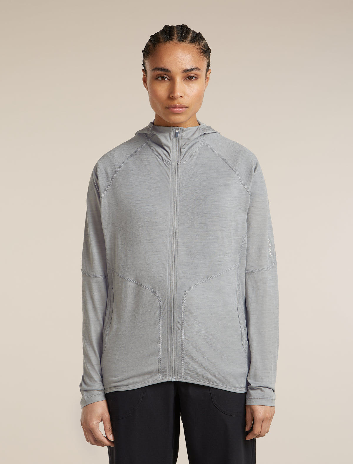 Women's 150 MerinoFine™ Ace Long Sleeve Zip Hoodie Proto Grey - 1
