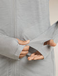 Women's 150 MerinoFine™ Ace Long Sleeve Zip Hoodie Proto Grey - 10