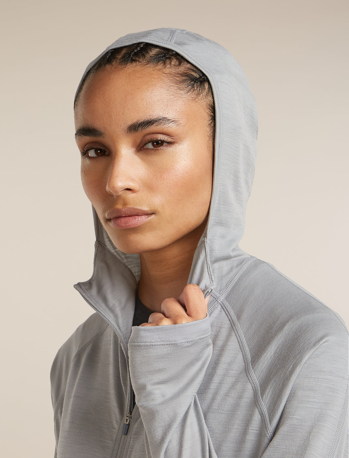 Women's 150 MerinoFine™ Ace Long Sleeve Zip Hoodie Proto Grey - 12