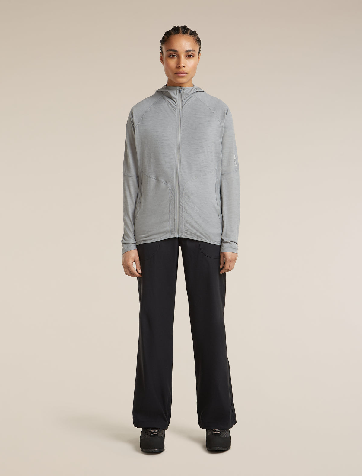 Women's 150 MerinoFine™ Ace Long Sleeve Zip Hoodie Proto Grey - 3