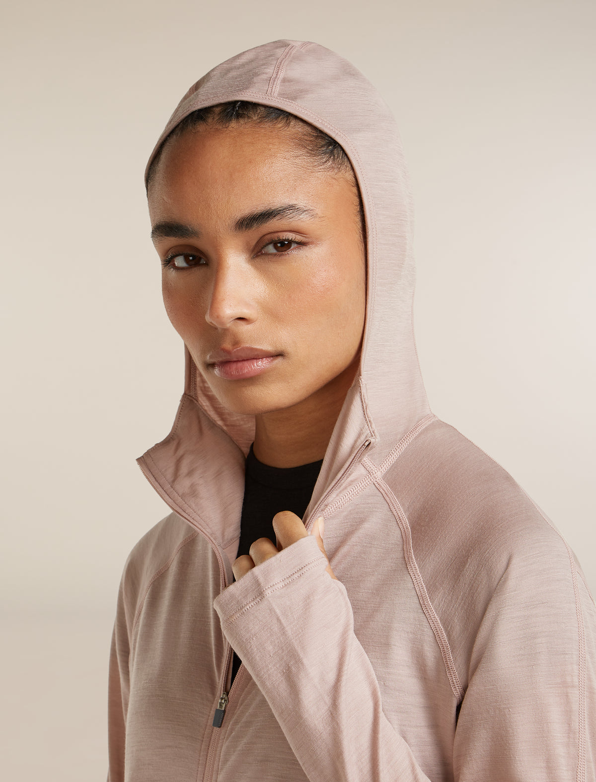 Women's 150 MerinoFine™ Ace Long Sleeve Zip Hoodie Pink quartz - 15