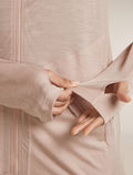 Women's 150 MerinoFine™ Ace Long Sleeve Zip Hoodie Pink quartz - 13