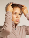 Women's 150 MerinoFine™ Ace Long Sleeve Zip Hoodie Pink quartz - 7