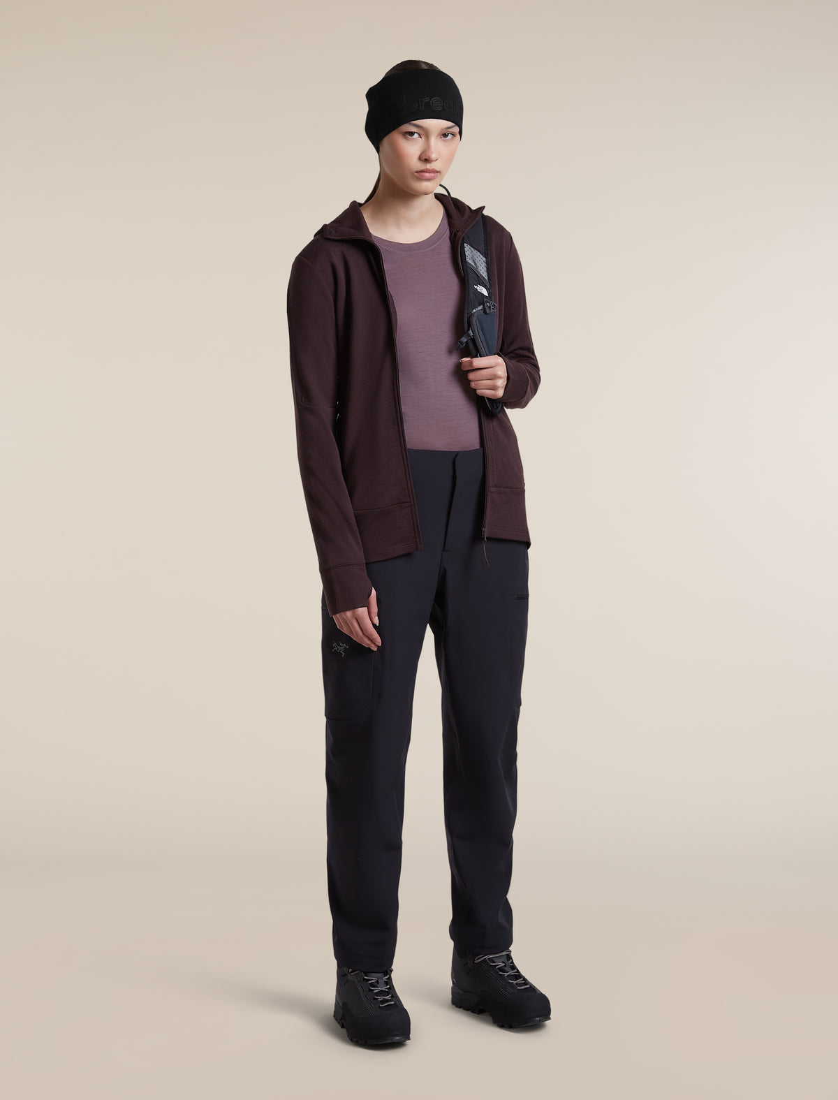 Women's 150 MerinoFine™ Ace Long Sleeve Tee Grey Plum - 4