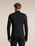 Men's Merino Blend 200 RealFleece™ Descender Long Sleeve Half Zip Black - 2