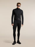 Men's Merino Blend 200 RealFleece™ Descender Long Sleeve Half Zip Black - 4