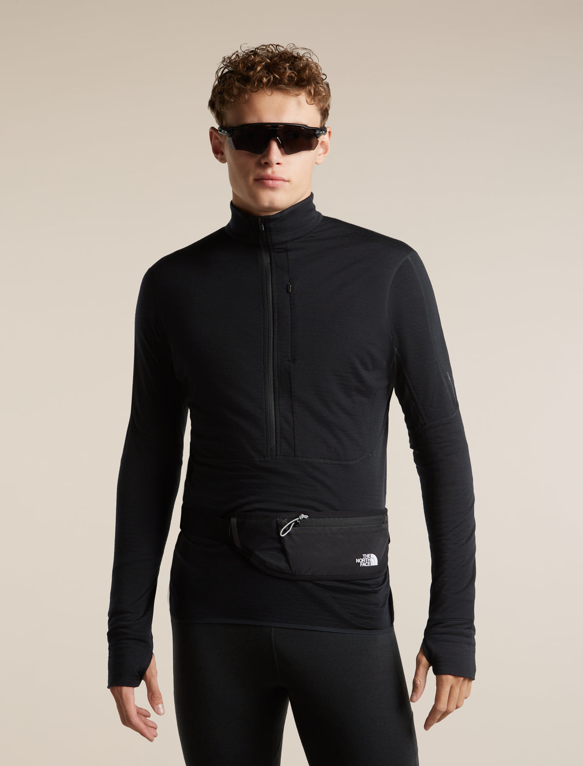 Men's Merino Blend 200 RealFleece™ Descender Long Sleeve Half Zip Black - 5