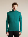 Men's Merino Blend 200 RealFleece™ Descender Long Sleeve Half Zip Tidal Teal - 1