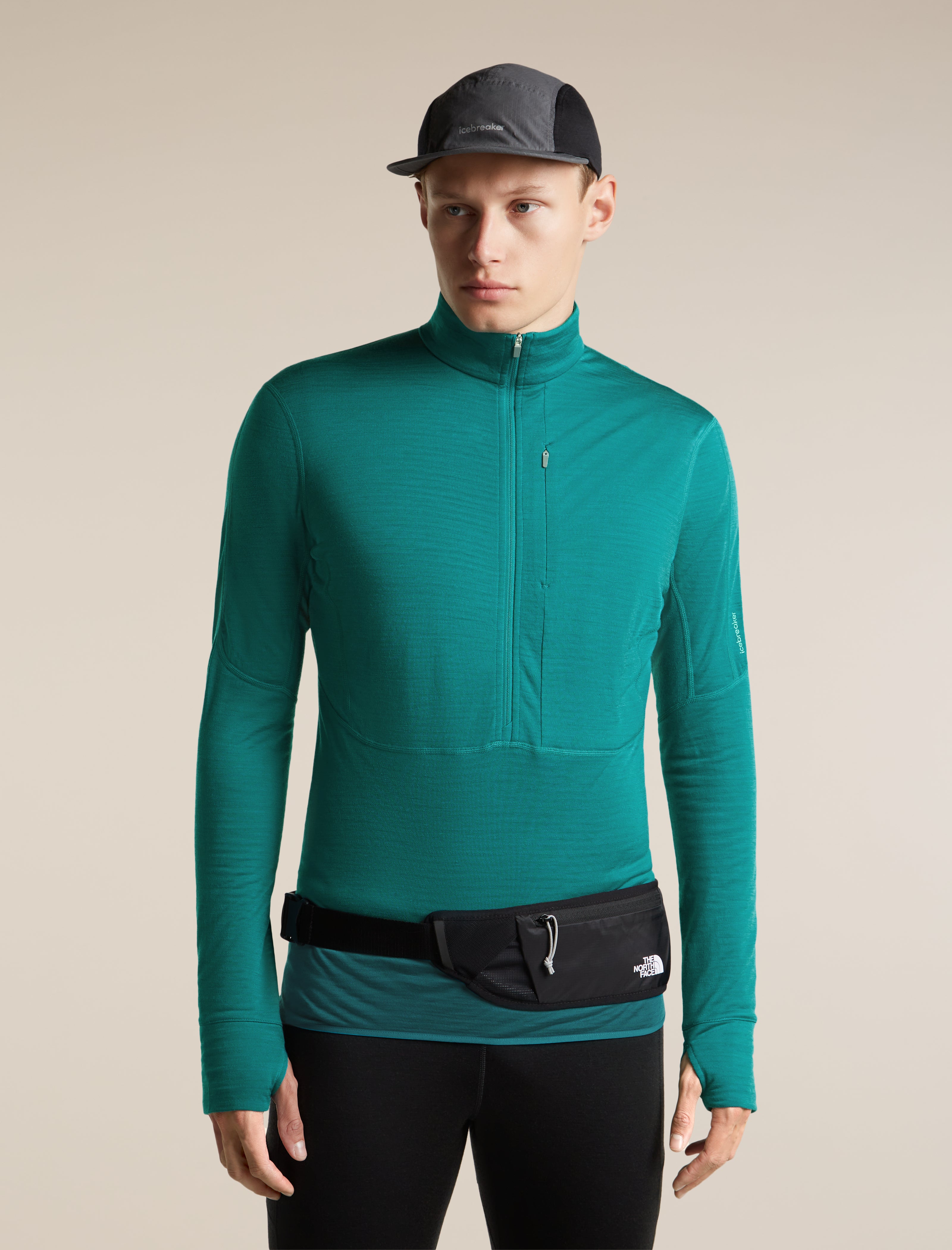 新品-タグ付き! ICEBREAKER/メンズ長袖シャツ Men's Merino Blend 200 RealFleece™ Descender Long Sleeve Half Zip