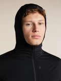 Men's Merino Blend 200 RealFleece™ Descender Long Sleeve Zip Hoodie Black - 7