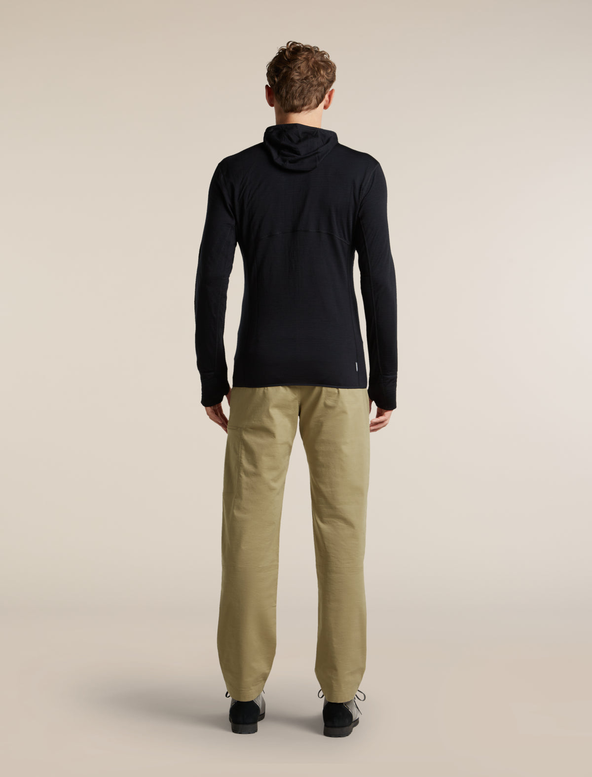 Men's Merino Blend 200 RealFleece™ Descender Long Sleeve Zip Hoodie Black - 8