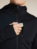 Men's Merino Blend 200 RealFleece™ Descender Long Sleeve Zip Hoodie Black - 9
