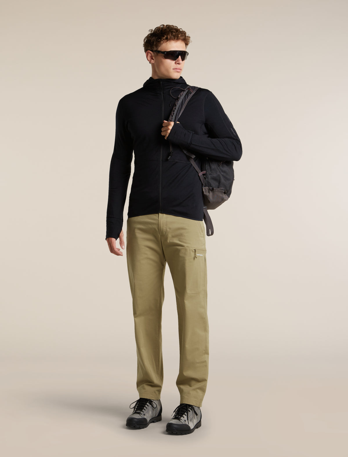 Men's Merino Blend 200 RealFleece™ Descender Long Sleeve Zip Hoodie Black - 4