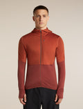 Men's Merino Blend 200 RealFleece™ Descender Long Sleeve Zip Hoodie Agate/Port - 1