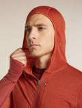 Men's Merino Blend 200 RealFleece™ Descender Long Sleeve Zip Hoodie Agate/Port - 8