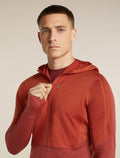 Men's Merino Blend 200 RealFleece™ Descender Long Sleeve Zip Hoodie Agate/Port - 6