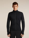 Men's Merino Blend 300 RealFleece™ Descender Long Sleeve Zip Black - 1
