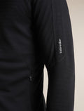 Men's Merino Blend 300 RealFleece™ Descender Long Sleeve Zip Black - 8