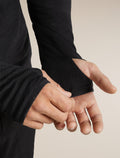 Men's Merino Blend 300 RealFleece™ Descender Long Sleeve Zip Black - 9
