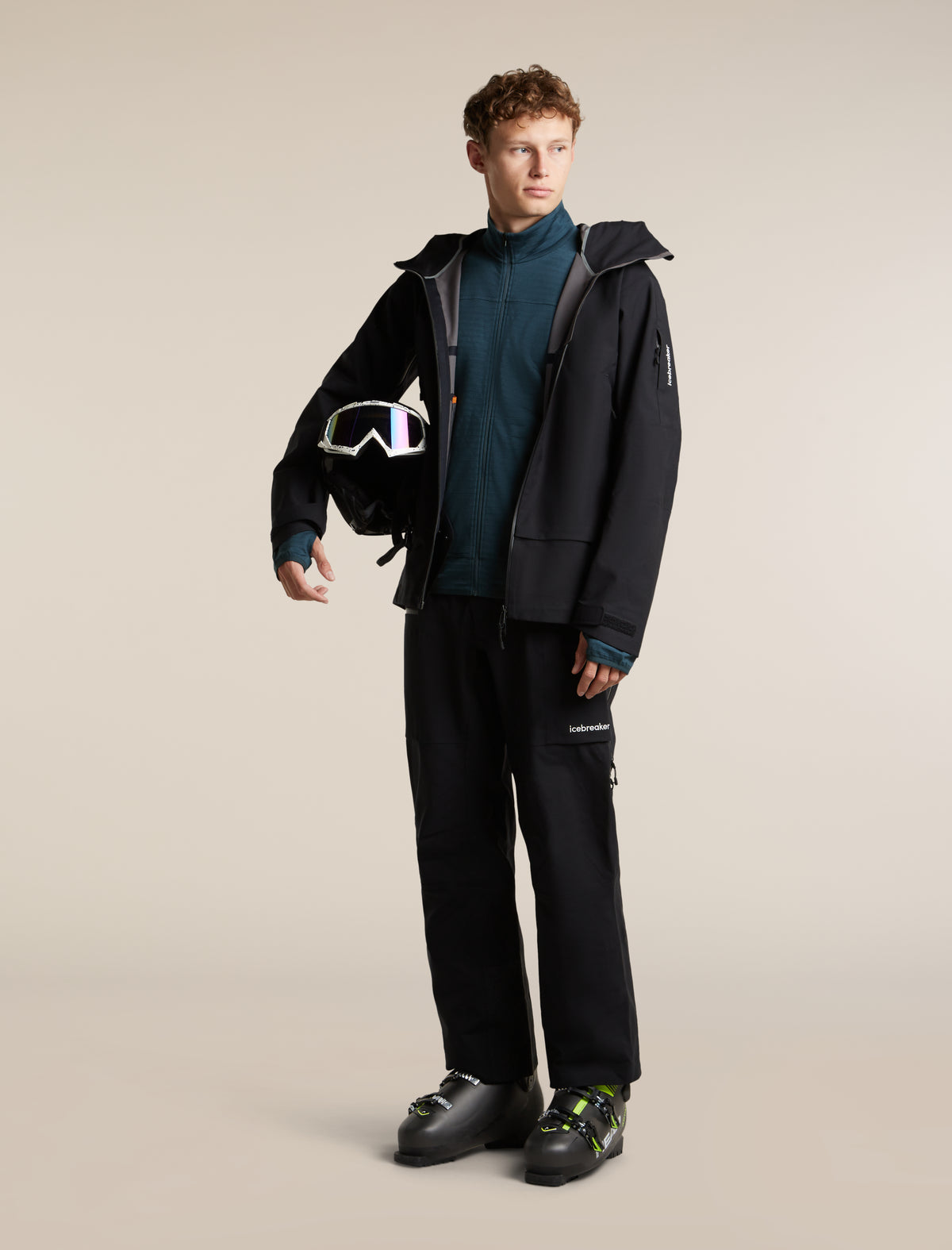 Men's Merino Blend 300 RealFleece™ Descender Long Sleeve Zip Abyss - 4