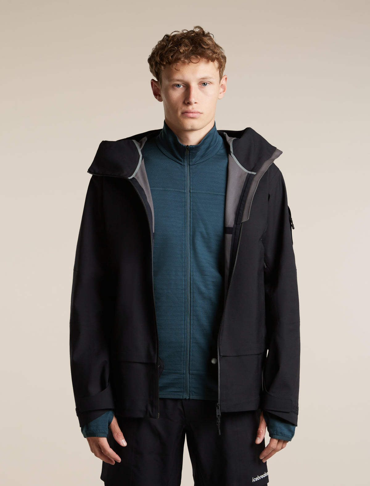 Men's Merino Blend 300 RealFleece™ Descender Long Sleeve Zip Abyss - 5