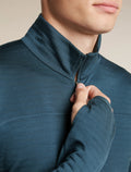 Men's Merino Blend 300 RealFleece™ Descender Long Sleeve Zip Abyss - 6