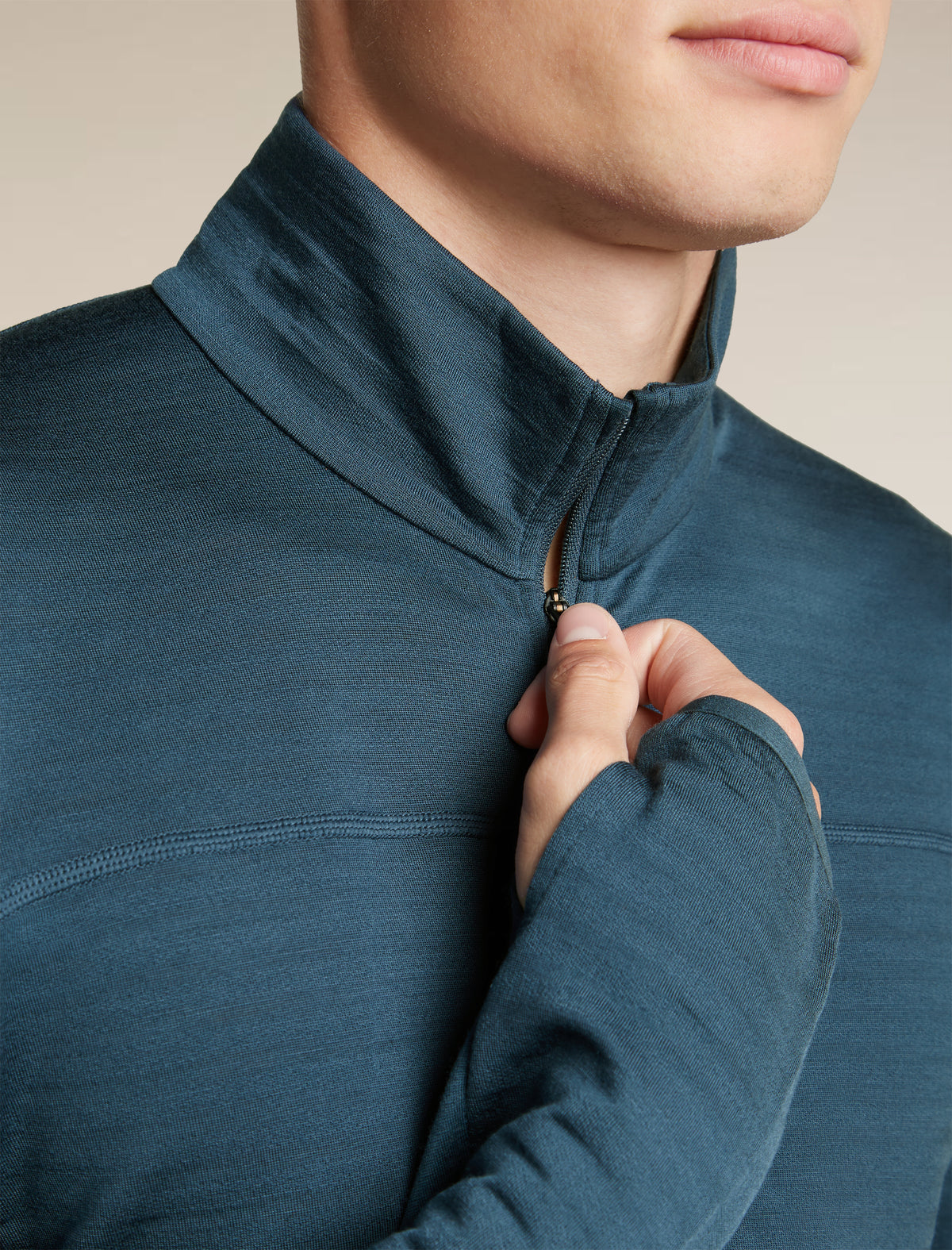 Men's Merino Blend 300 RealFleece™ Descender Long Sleeve Zip Abyss - 6