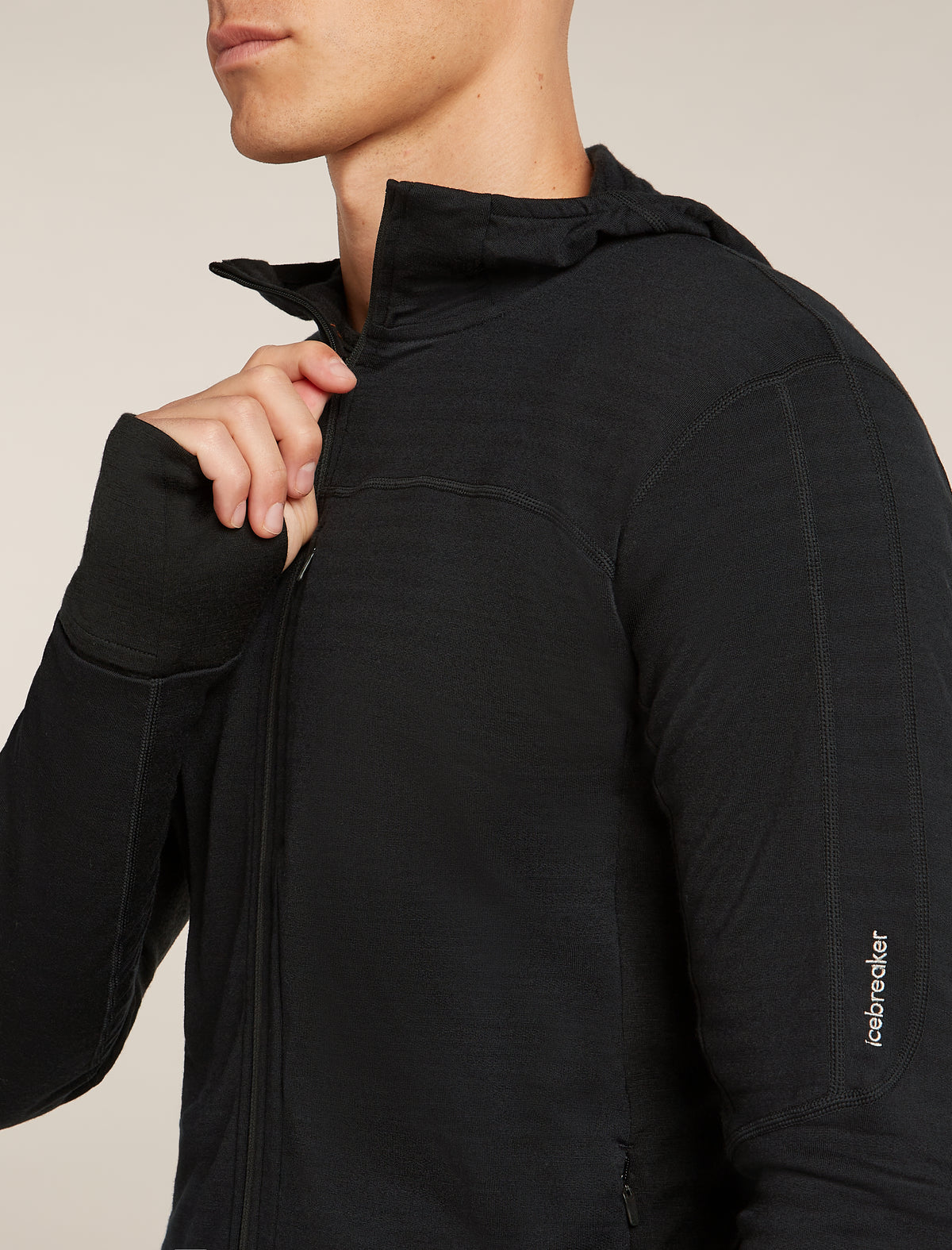 Haut à capuchon à glissière 300 Realfleece™ Descender en mélange de mérinos pour hommes  - 7
