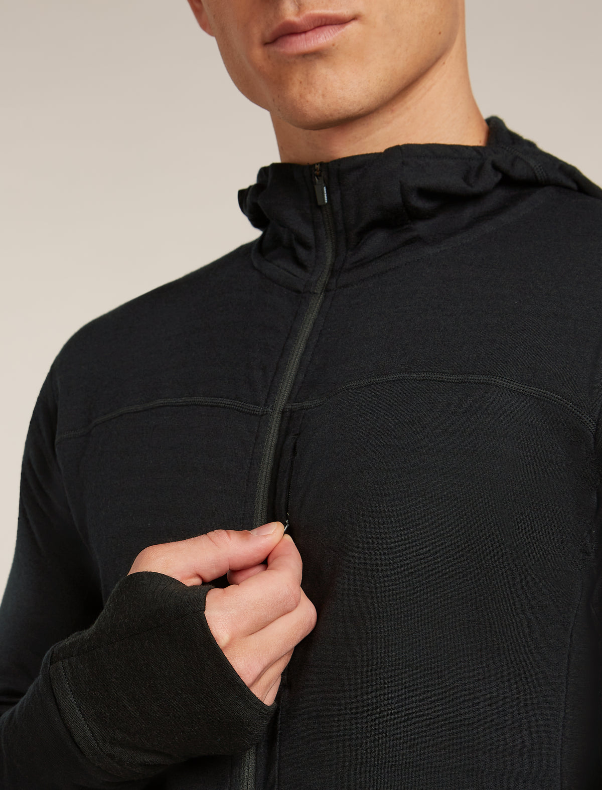 Haut à capuchon à glissière 300 Realfleece™ Descender en mélange de mérinos pour hommes  - 9