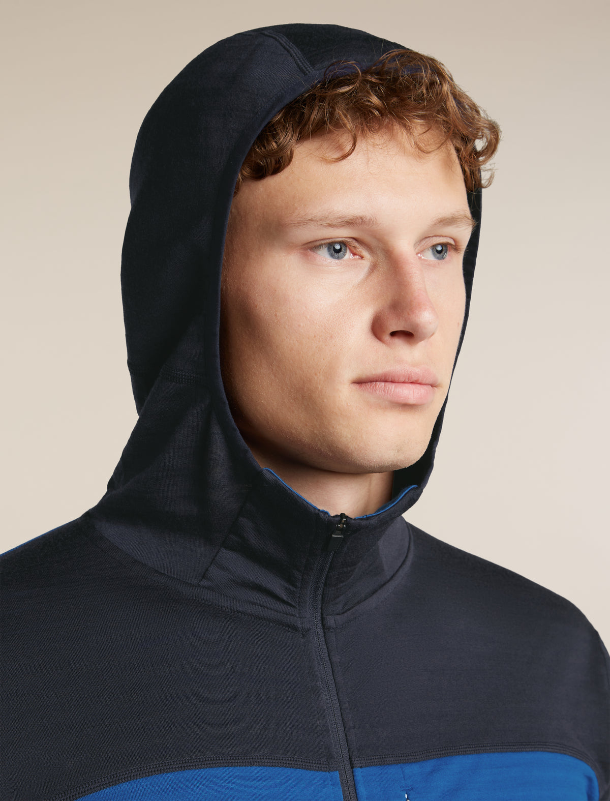 Men's Merino Blend 300 RealFleece™ Descender Long Sleeve Zip Hoodie Lazurite/Midnight Navy - 8