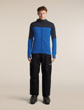 Men's Merino Blend 300 RealFleece™ Descender Long Sleeve Zip Hoodie Lazurite/Midnight Navy - 3
