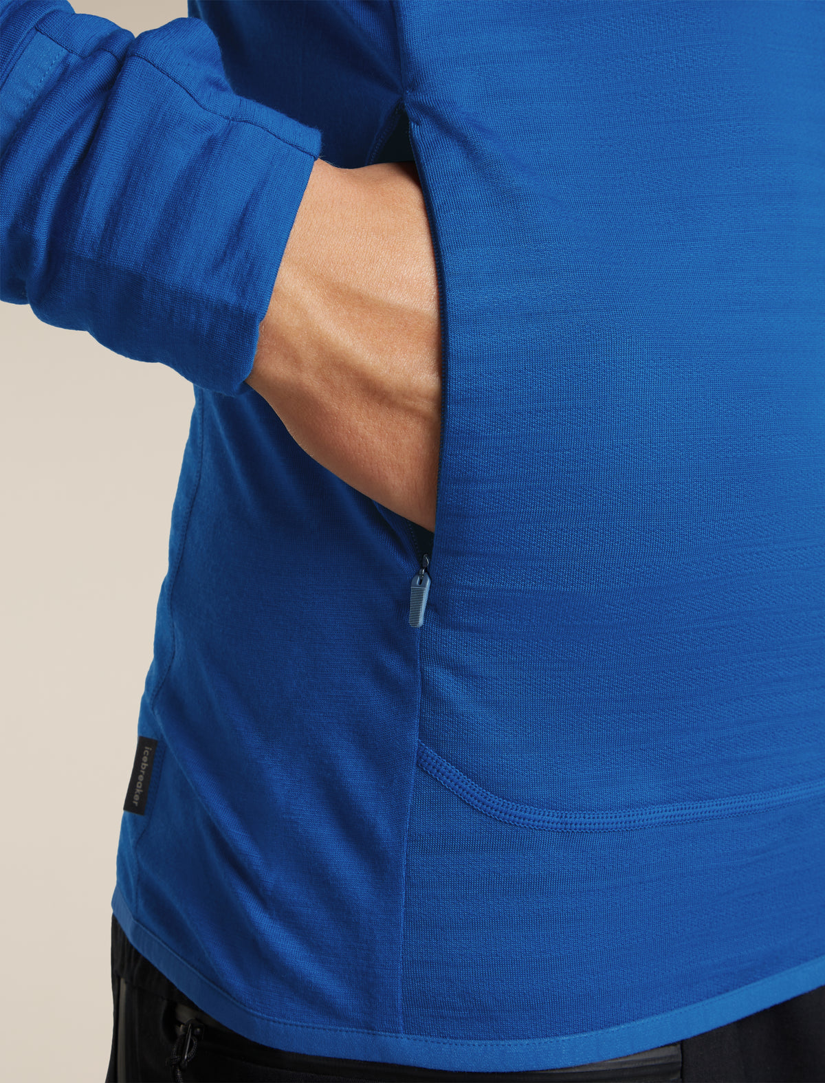 Men's Merino Blend 300 RealFleece™ Descender Long Sleeve Zip Hoodie Lazurite/Midnight Navy - 10