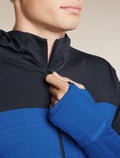 Men's Merino Blend 300 RealFleece™ Descender Long Sleeve Zip Hoodie Lazurite/Midnight Navy - 6