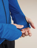 Men's Merino Blend 300 RealFleece™ Descender Long Sleeve Zip Hoodie Lazurite/Midnight Navy - 7