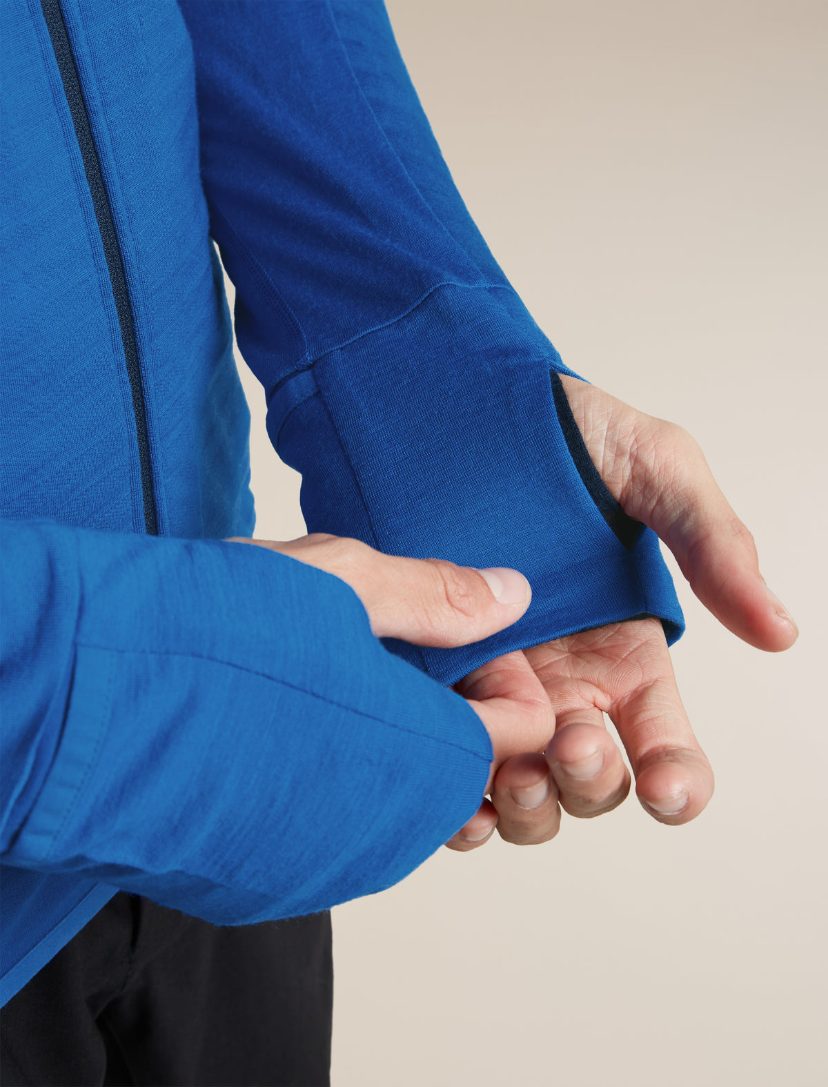 Men's Merino Blend 300 RealFleece™ Descender Long Sleeve Zip Hoodie Lazurite/Midnight Navy - 7