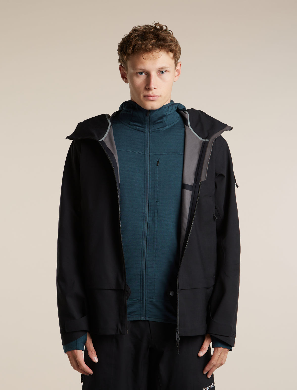 Men's Merino Blend 300 RealFleece™ Descender Long Sleeve Zip Hoodie Abyss - 5