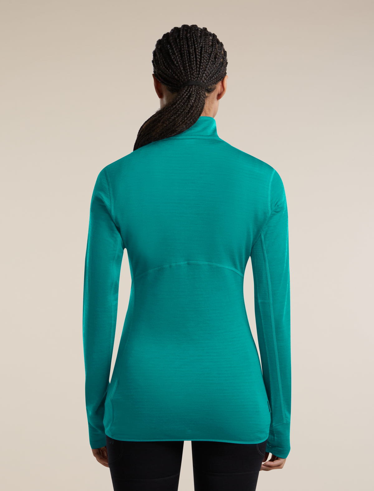 Women's Merino Blend 200 RealFleece™ Descender Long Sleeve Half Zip Tidal Teal - 2