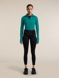 Women's Merino Blend 200 RealFleece™ Descender Long Sleeve Half Zip Tidal Teal - 4
