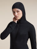 Women's Merino Blend 200 RealFleece™ Descender Long Sleeve Zip Hoodie Black - 8